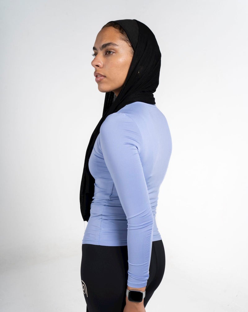 Beyond Women's Lavdender Basic long sleeve top - Image 3